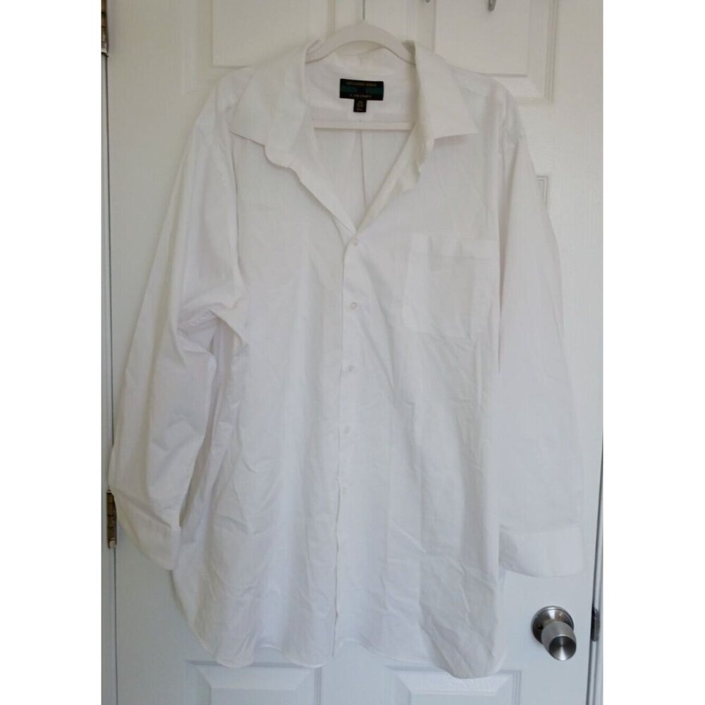 Vintage Colours By Alexander Julian Mens Long Sleeve Button Up White Shirt 4X